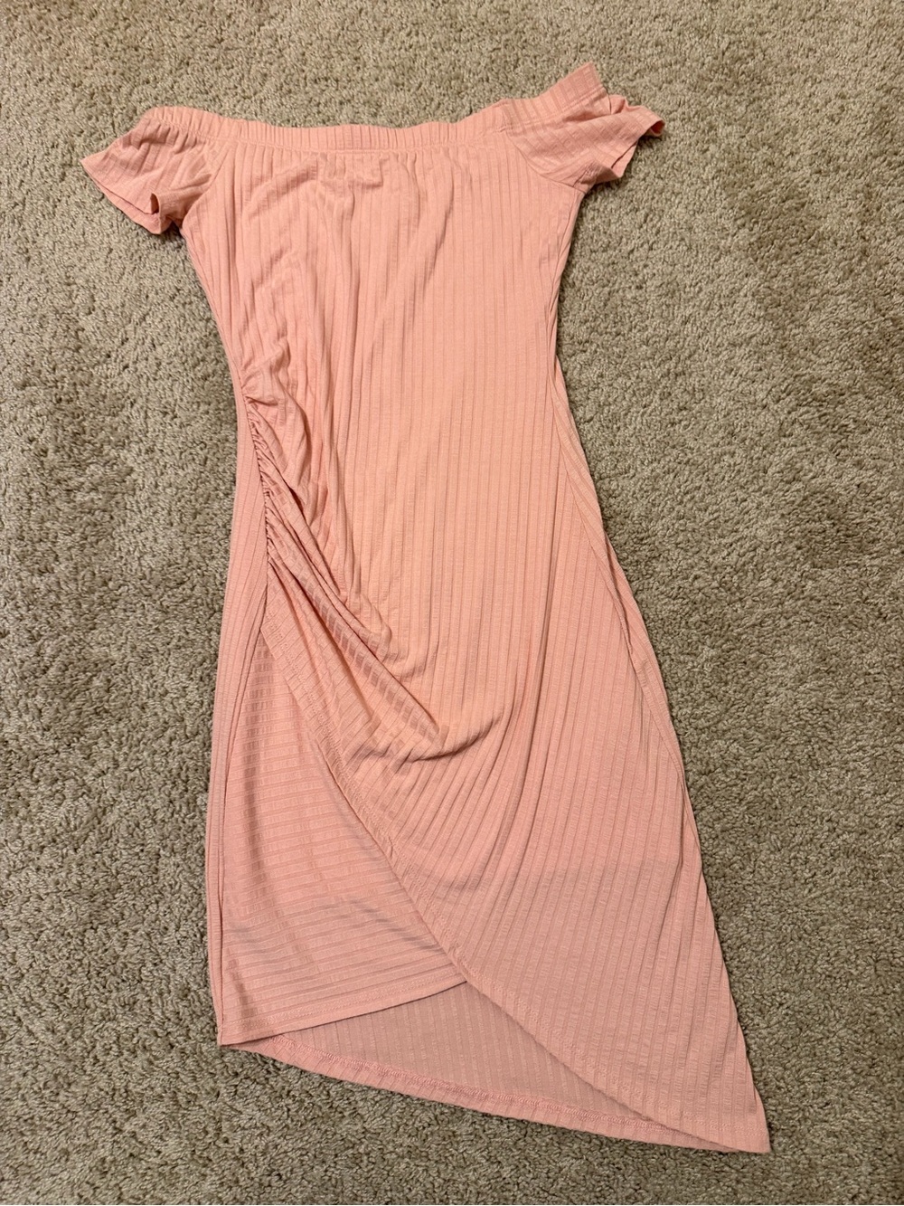 Off-Shoulder Dress, Small (Baby Pink)!